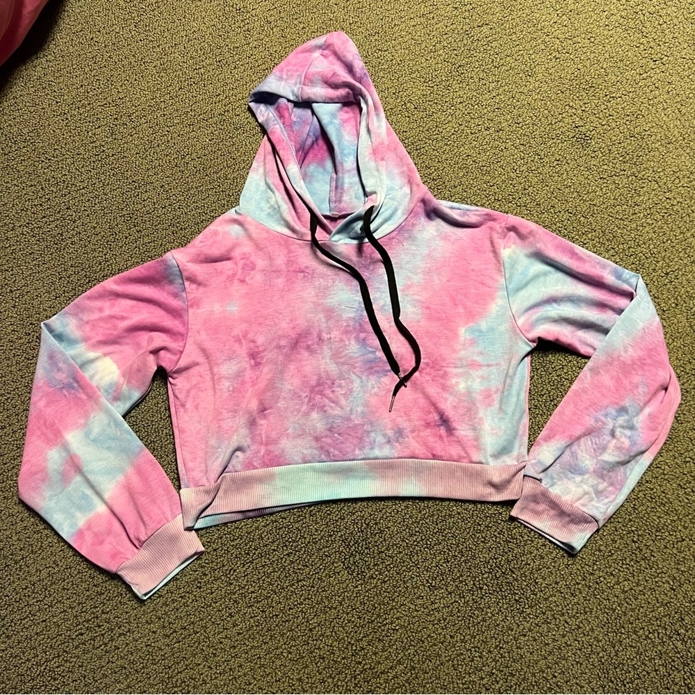 Tie dye cropped sweatshirt